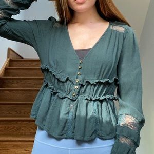 American eagle Loose fitting long sleeved shirt